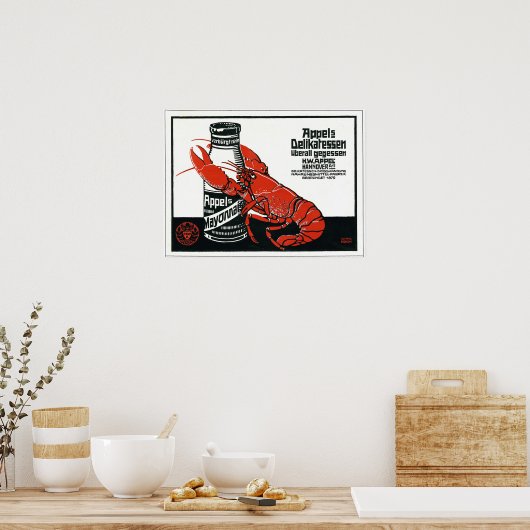  Appel Mayonnaise Advertisement Lobster Poster (Keuken)