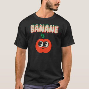 Appel met banaan lente zomer feest vegan fruit t-shirt