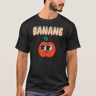 Appel met banaan lente zomer feest vegan fruit t-shirt