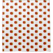 Appel met Worm Douchegordijn (Voorkant)