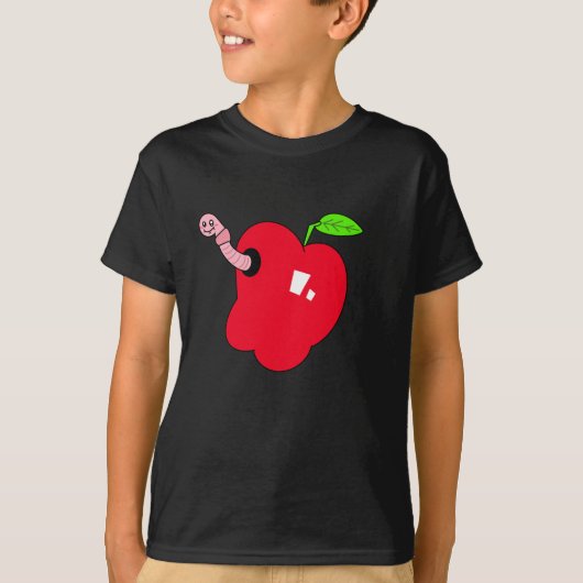Appel met Worm Kind Shirt (Voorkant)