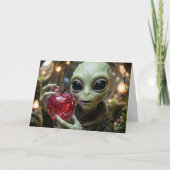 Appel-olutely Van Jou| Grappige Alien Valentijnsda Kaart (Voorkant)
