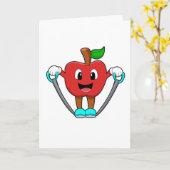 Appel op Fitness met Touw Kaart (Gele Bloem)