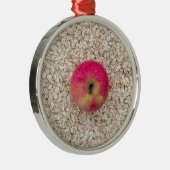 Appel op havermeel metalen ornament (Rechts)