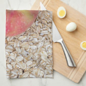 Appel op havermeel theedoek (Quarter Fold)