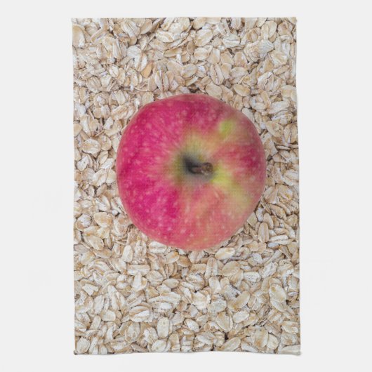 Appel op havermeel theedoek (Verticaal)