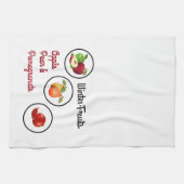 Appel, Peer & Granaatappel ontwerp Theedoek (Horizontaal)