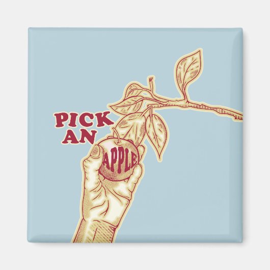 Appel plukken boomgaard oogst magneet (Voorkant)