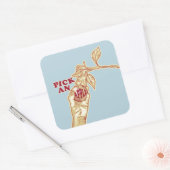 Appel plukken boomgaard oogst vierkante sticker (Envelop)