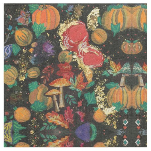Appel & Pompoen Kruiden Herfst Stof (Close Up)