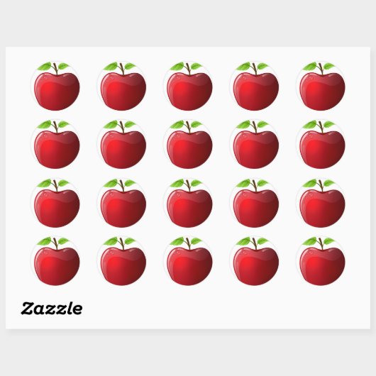appel ronde sticker (Vel)