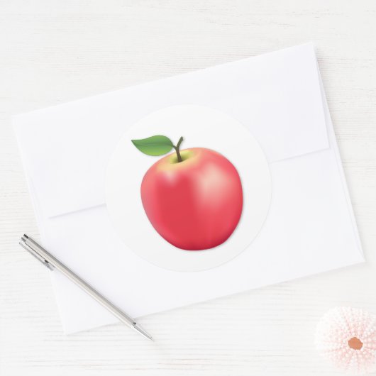 Appel  ronde sticker (Envelop)