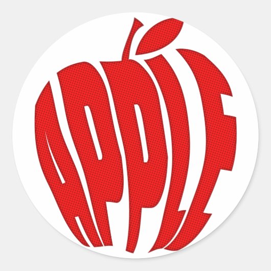 APPEL RONDE STICKER (Voorkant)