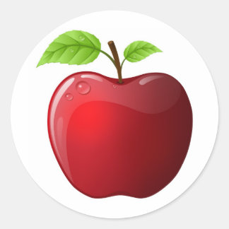 appel ronde sticker