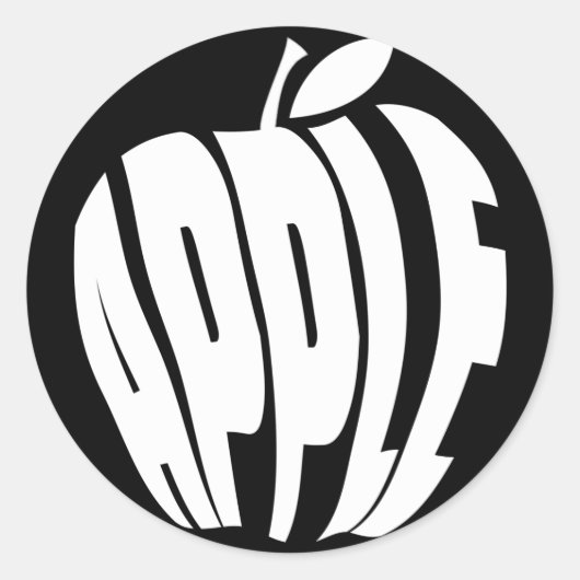 APPEL RONDE STICKER (Voorkant)