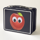 Appel, rood fruit met googly ogen - Gepersonalisee (Achterkant)