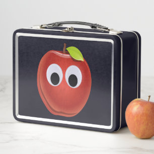 Appel, rood fruit met googly ogen - Gepersonalisee