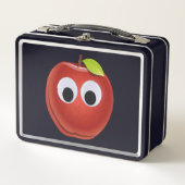 Appel, rood fruit met googly ogen - Gepersonalisee (Voorkant)