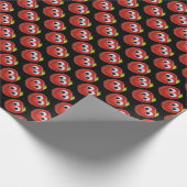 Appel, rood fruit met googly ogen - Gepersonalisee Cadeaupapier (Hoek)