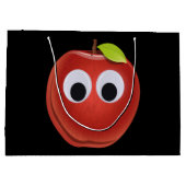 Appel, rood fruit met googly ogen - Gepersonalisee Groot Cadeauzakje (Achterkant)