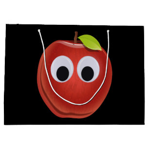 Appel, rood fruit met googly ogen - Gepersonalisee Groot Cadeauzakje