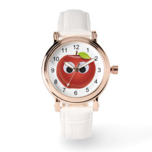 Appel, rood fruit met googly ogen - Gepersonalisee Horloge