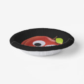 Appel, rood fruit met googly ogen - Gepersonalisee Papieren Kommen (Gebogen)