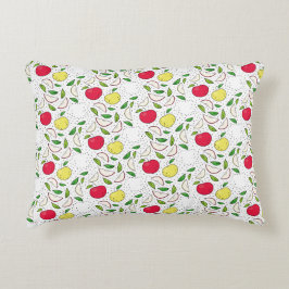 Appel Rood Geel Groen Fruit Grafische Kunst Modern Accent Kussen