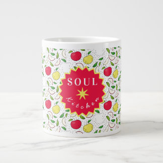 Appel Rood Geel Groen Fruit Grafische Kunst Modern Grote Koffiekop