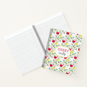 Appel Rood Geel Groen Fruit Grafische Kunst Modern Notitieboek