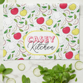 Appel Rood Geel Groen Fruit Grafische Kunst Modern Theedoek