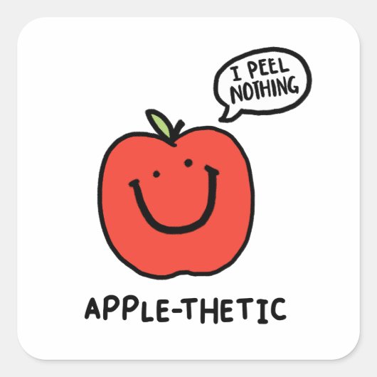 Appel-thetic Leuk Fruit Appel Pun Sticker (Voorkant)