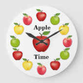 Appel Tijd, Delicious, Granny Smith, Roze Variant Grote Klok (Voorkant)