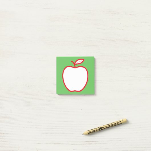 Appel van de leraar post-it® notes (Op bureau)