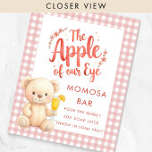 Appel van Eye Gingham Momosa Bar Sign Baby shower Poster
