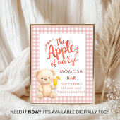 Appel van Eye Gingham Momosa Bar Sign Baby shower Poster