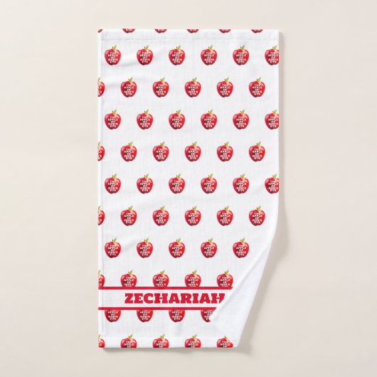 Appel van God's Eye Rood & Wit Bad Handdoek (Handdoek)