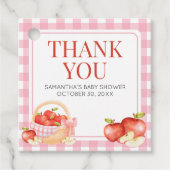 Appel van het Baby shower van ons oog Bedankjes Labels (Voorkant)