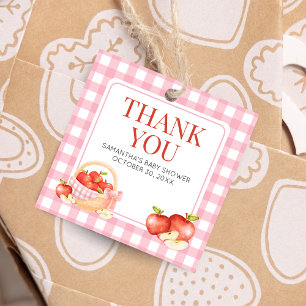 Appel van het Baby shower van ons oog Bedankjes Labels