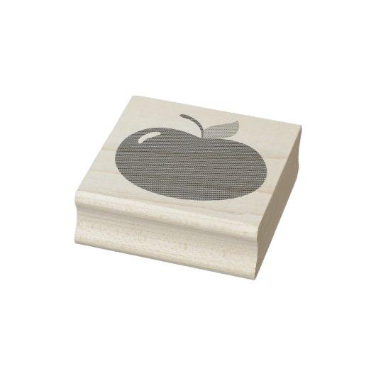 Appel van je oog - Schattigee rode Cartoon Rubberstempel (Stempel)