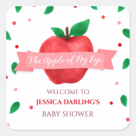 Appel van mijn Eye Baby shower Vierkante Sticker