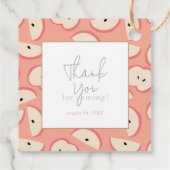 Appel van mijn Eye Pink Girl Baby shower Bedankjes Labels (Achterkant)