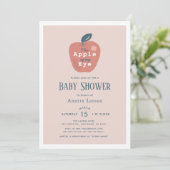 Appel van mijn Eye Pink Girl Baby shower Kaart (Staand voorkant)