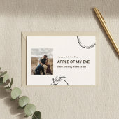 Appel van mijn oog aangepaste verjaardagskaart met kaart