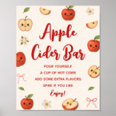Appel van Mijn Oog Baby shower Apple Cider Bar Poster (Voorkant)