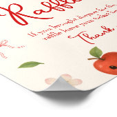 Appel van Mijn Oog Baby shower Luier Raffle Poster (Hoek)