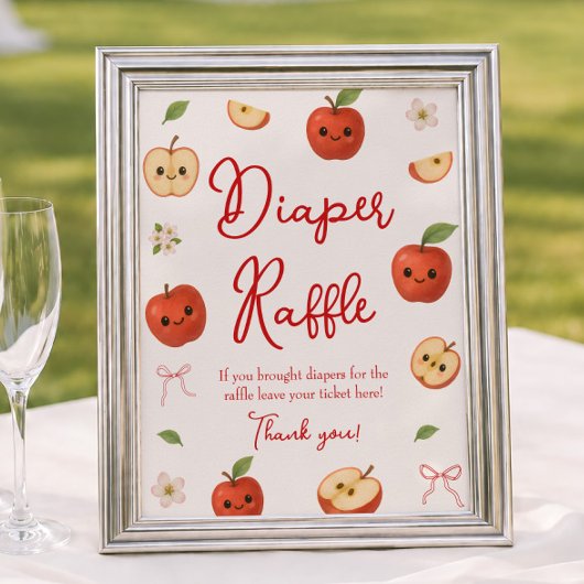 Appel van Mijn Oog Baby Shower Luier Raffle Poster