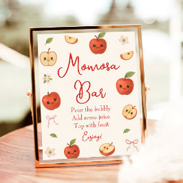 Appel van Mijn Oog Baby shower Momosa Bar Poster