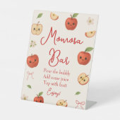 Appel van Mijn Oog Baby shower Momosa Bar Reclamebord Met Voetstuk (Voorkant)
