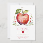 Appel van mijn oog baby shower uitnodiging (Voorkant)